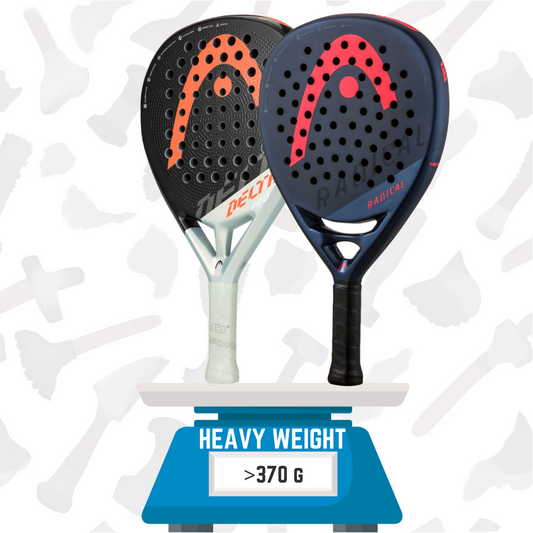 Who should use a heavy weight padel racket?