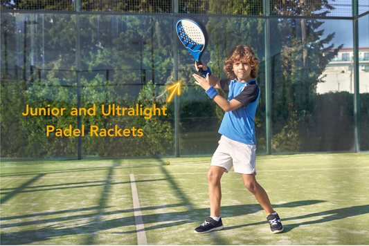 Junior and Ultralight Padel Rackets are sold at ThePadelshop.co.nz
