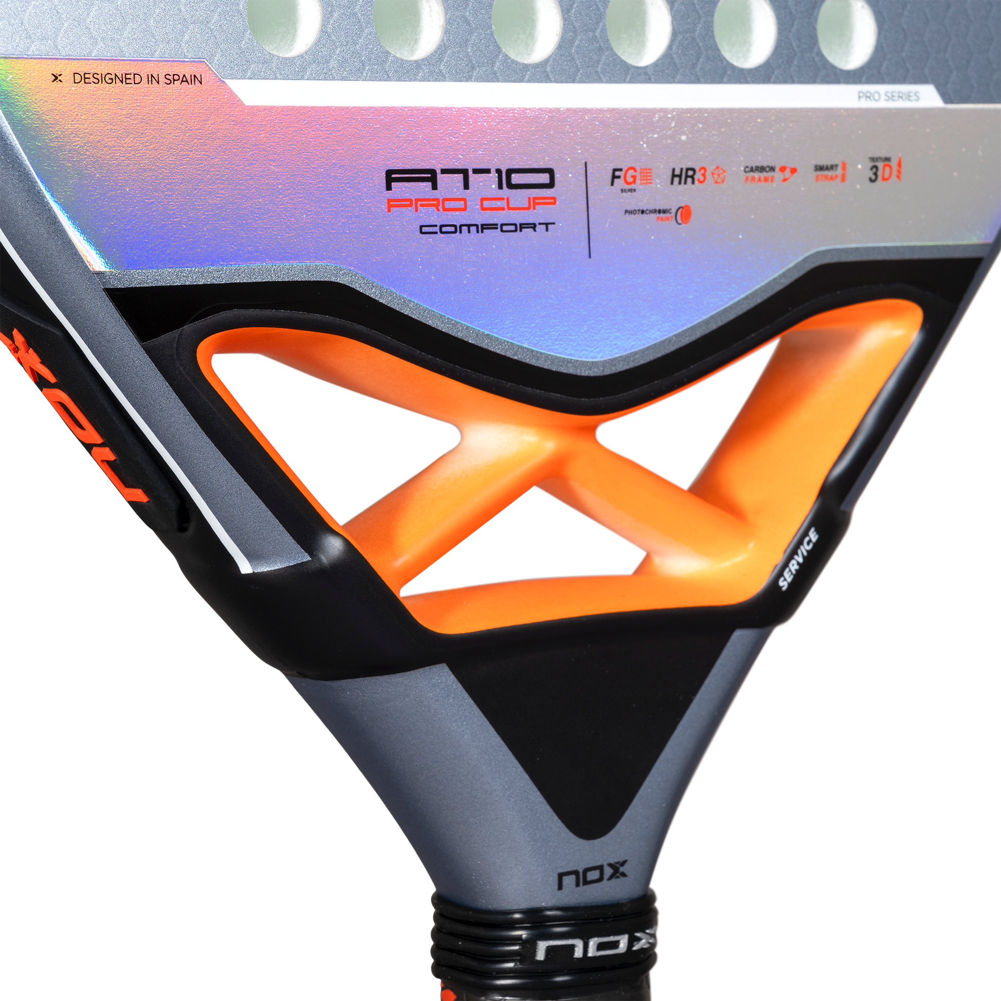 2025 NOX AT10 Pro Cup COMFORT Padel Racket - Showing two tone Image