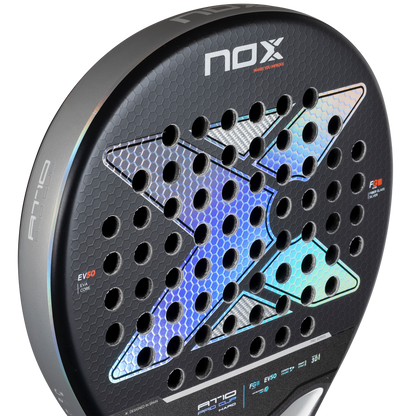 2025 NOX AT10 Pro Cup HARD Padel Racket - Close up of head Image