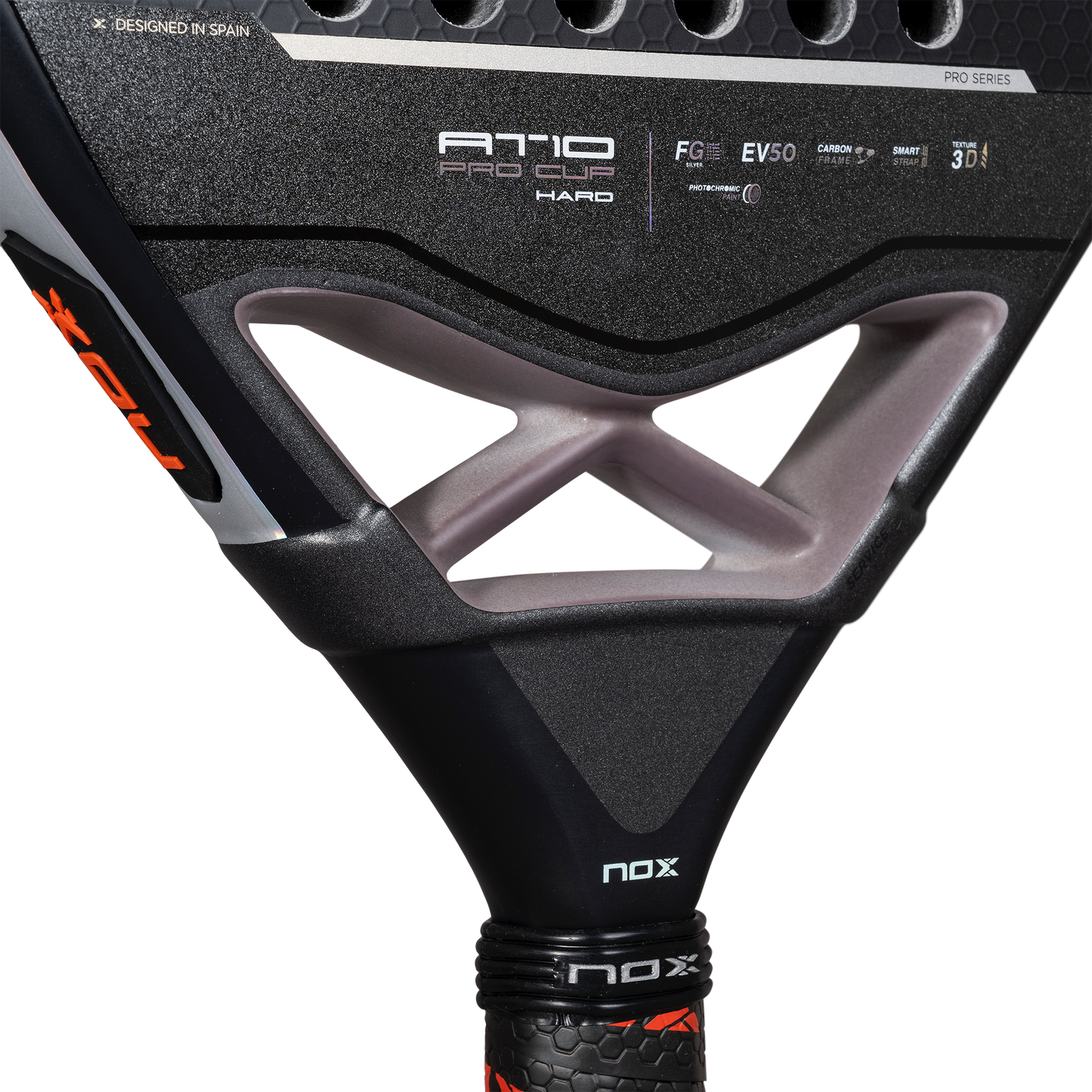 2025 NOX AT10 Pro Cup HARD Padel Racket - Throat Image