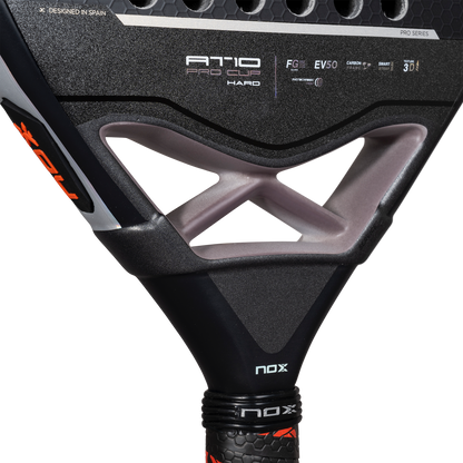 2025 NOX AT10 Pro Cup HARD Padel Racket - Throat Image