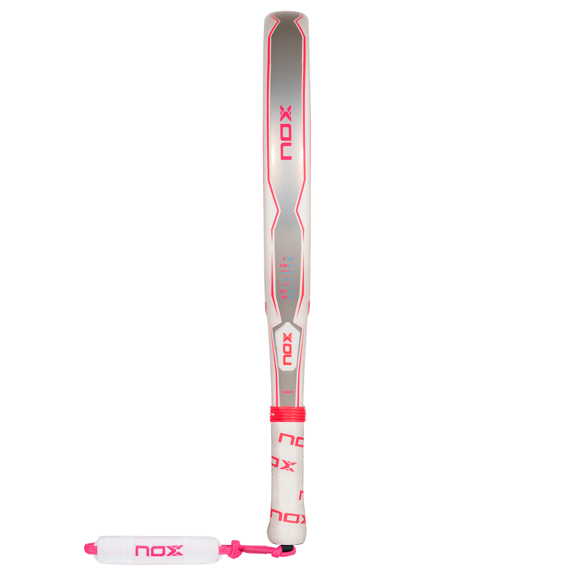 side-on image of the Nox Equation Lady Light Advanced padel racket 2024 on sale at thepadelshop.co.nz