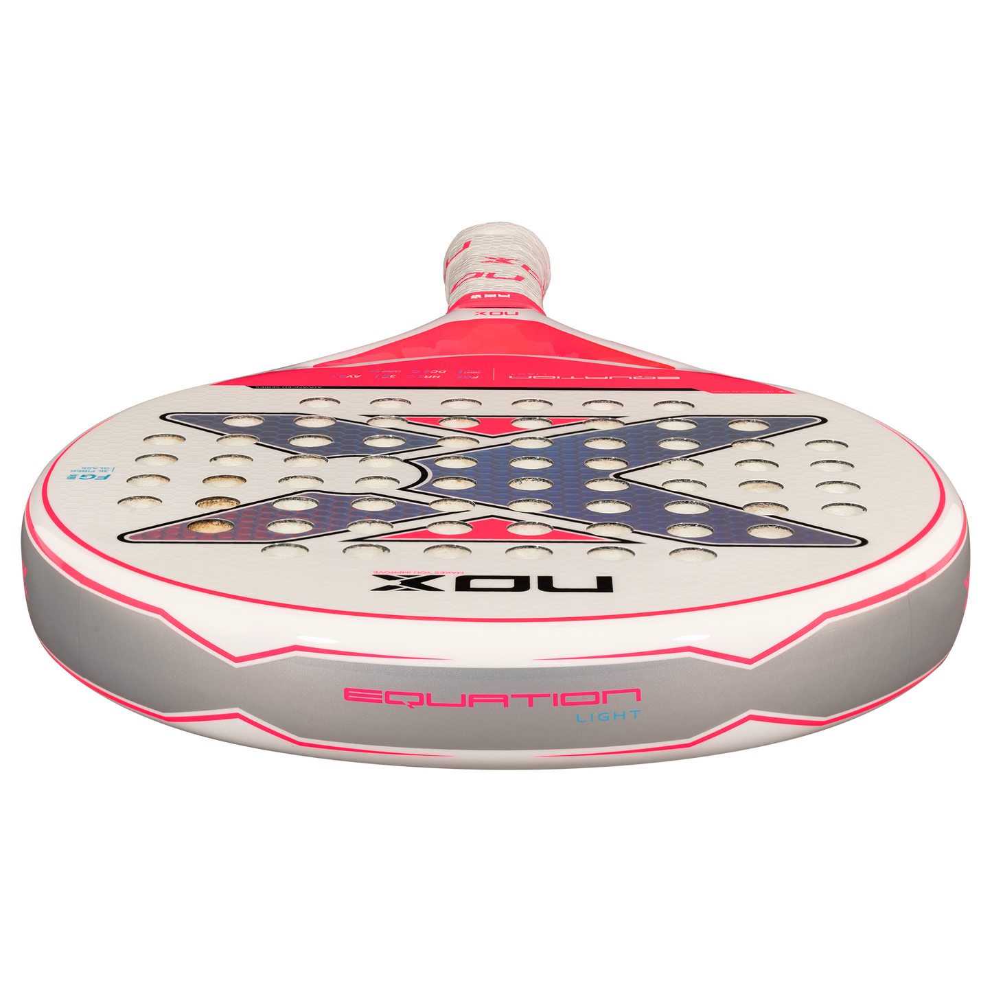 top view of the Nox Equation Lady Light Advanced padel racket 2024 on sale at thepadelshop.co.nz