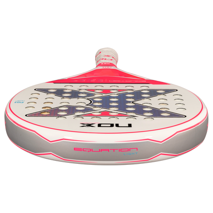 top view of the Nox Equation Lady Light Advanced padel racket 2024 on sale at thepadelshop.co.nz