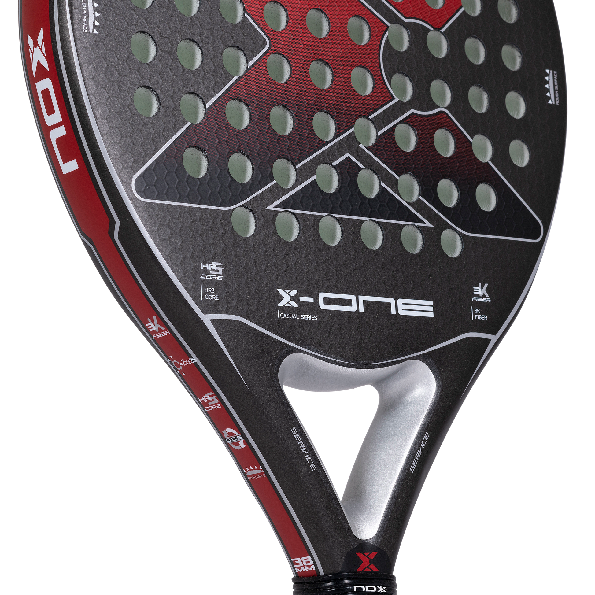 Nox X-one Evo Red padel racket throat image