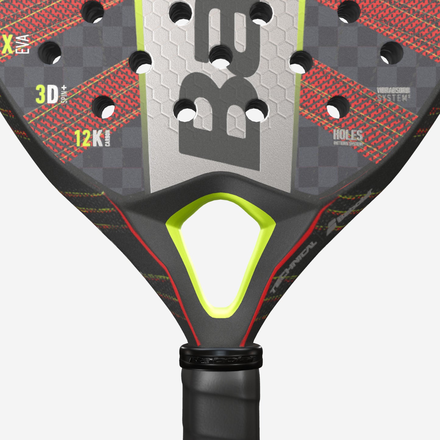 Throat image of the Babolat Technical Viper 2023 padel racket on sale at Thepadelshop.co.nz